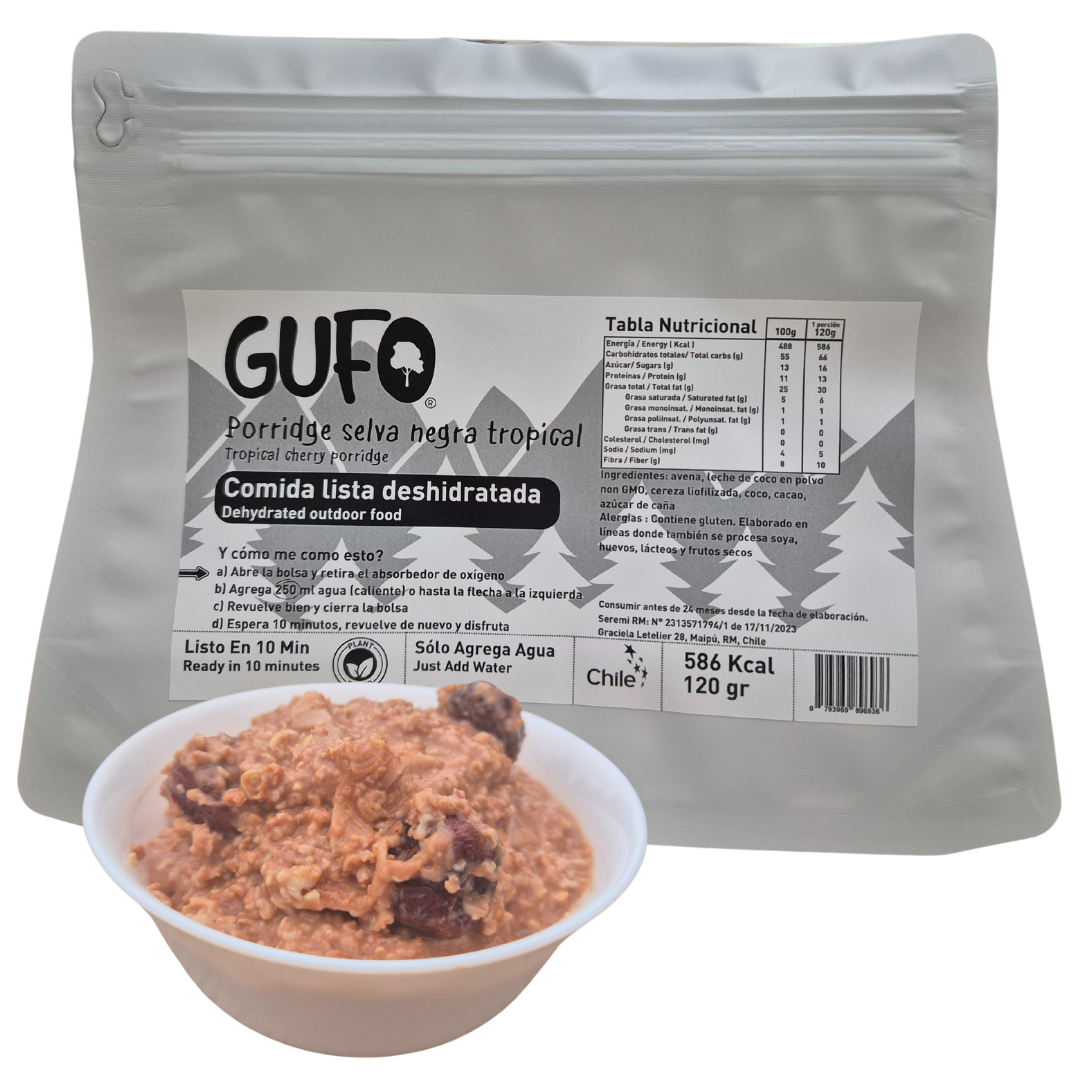 Porridge selva negra tropical