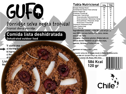 Porridge selva negra tropical